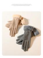Mitones de dedo peludos y cálidos para mujer, guantes deportivos, moda bonita, otoño, invierno, nuevo - details 7