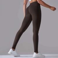Pantalones de yoga sin costuras para mujer, monos deportivos de cintura alta para gimnasio cruzado, monos de entrenamiento para correr - details 26