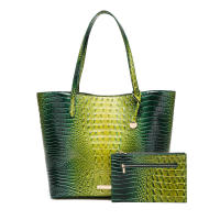 Nuevo europeo y americano transfronterizo Amazon estación independiente portátil tote madre retro bolso de las mujeres multicolor Brahman patrón de cocodrilo - details 16