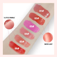 Brillo de labios de seis colores, brillo de agua europeo y americano, hidratante, no pegajoso, perla, brillo fino, lápiz labial - details 2