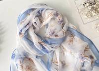 Pañuelo con estampado de rayas de cebra naranja para mujer, pañuelo elegante de gasa para playa, protector solar, Hijab fino de 50x160CM - details 9