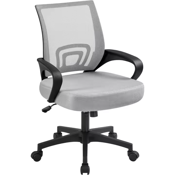 Ergonómico Soporte Lumbar Altura Ajustable Respaldo Transpirable Giratoria Función Inclinación Oficina Capacidad Max136 KG Negra - 1