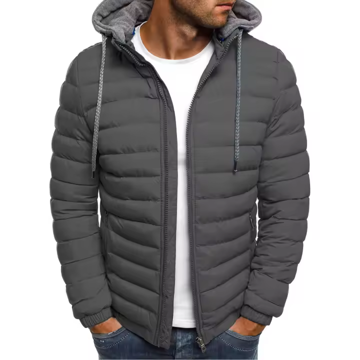 Chaquetas con capucha para hombre, abrigos masculinos, Otoño e Invierno - 1