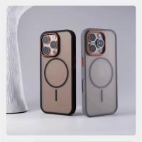 Funda magnética translúcida mate de lujo para iPhone 16 Pro Max 15 14 Plus 13 Pro 12 para cubierta de carga inalámbrica Magsafe a prueba de golpes - details 1