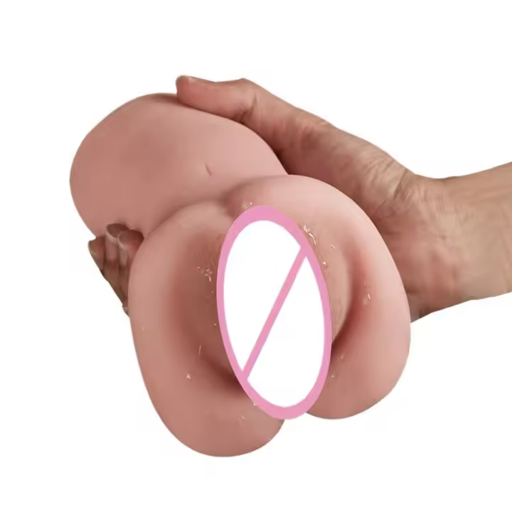 Muñeca de silicona de medio cuerpo 3D sexy con empaque privado, trasero realista, pechos grandes, vagina realista, masturbador masculino, juguetes sexuales anales para hombres - 1