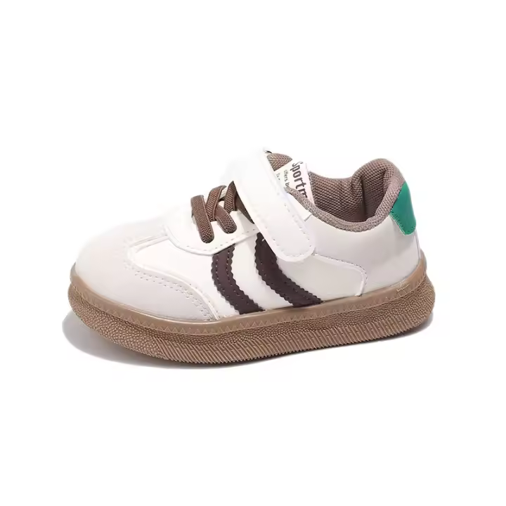 Zapatos deportivos transpirables para niños y niñas, zapatos informales a la moda, suela gruesa, primavera y otoño, nuevos zapatos planos con gancho y bucle, 2024 - 1