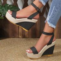 Sandalias de cuña de tacón alto para mujer, zapatos de moda, verano - details 2