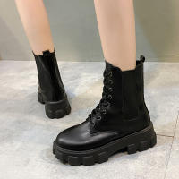Nuevas botas cortas negras de moda geniales de moda botas de mujer de tacón grueso de suela gruesa - details 26