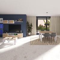 Comedor Extensible, Mesa Rectangular, Modelo Danna, Acabado Blanco Artik y Roble Canadiense - details 2