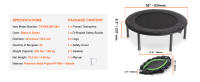 SucceBuy Mini trampolín plegable, reboteador de fitness, silencioso y estable, para adultos, entrenamiento de ejercicio en interiores/jardines - details 5