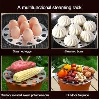 Cesta de vapor Universal multifunción, soporte desmontable de acero inoxidable para huevos hervidos, reutilizable - details 6