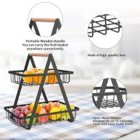 Portátil con encimera 2/3, cesta de frutas para organizador de cocina, iluminación y frutas, verduras, pan, aperitivos - details 2