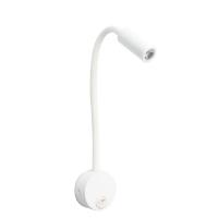 Luz de lectura LED de bronce de 3W, lámpara de pared con cuello de cisne negra, blanca y plateada para cabecera de cama, escritorio, interruptor de noche de 4000K - details 5