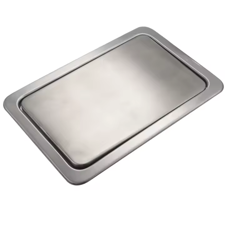 Tapa de cubo de basura de acero inoxidable, cubierta de cubo de basura empotrada, tapa de basura oscilante de equilibrio incorporado para encimera de cocina B - 1