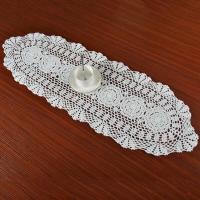 Camino inspirado en crochet vintage, manteles decorativos de algodón, mantas de mesa de comedor, decoración del hogar para hoteles y bodas - details 1