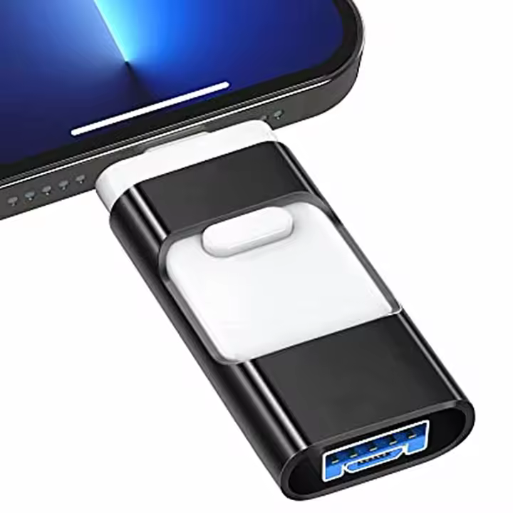 Drive de Flash USB 3.0 para iPhone A prueba de golpes, Interfaz de lightning, Capacidad de 512GB y más Almacenamiento de datos OTG para iPhone 6/7/8/X/11/12pro - 1