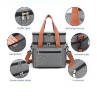 Bolsa de almuerzo multifuncional de doble capa para mujeres y hombres, fiambrera de Picnic de viaje de gran capacidad con correa para el hombro - details 5