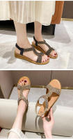 Sandalias de playa ligeras informales para mujer, con suela gruesa y diamantes de imitación, novedad de verano - details 8