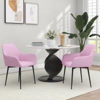 Pack de 2 Sillas de Comedor Sillas Decorativas Tapizadas en Lino Sillas de Cocina con Respaldo Reposabrazos y Patas de Metal para Salón 59,5x56,5x81 cm - details 21
