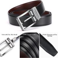 Cinturón De Cuero Reversible Para Hombre, Cinturón Con Hebilla Giratoria, Ideal Para Trajes, Jeans - details 3