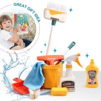 12pcs/set Kids Cleaning Set Housework Supplies Kit with Dustpan Broom Bucket Mop Cleaning Set Play House Toys for Boys & Girls - details 3