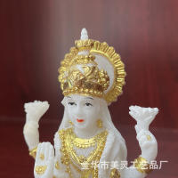 Estatua de diosa musical con Base de loto Tianmiao Yin, decoración artesanal de resina de Buda indio - details 13