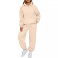 Conjunto deportivo de dos piezas para mujer, Sudadera con capucha informal y pantalones de cintura elástica, trajes de moda para Otoño e Invierno - details 1