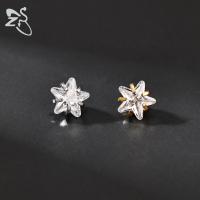 ZS 1 pieza de acero inoxidable, ancla dérmica para hombres y mujeres, lazo con flor, piercing dérmico con cristal CZ, microperforación dérmica que se oculta en la piel. - details 10