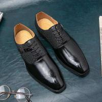 2025 Exquisito vestido artesanal elegante ocasión cuero transpirable zapatos formales de boda de negocios para hombres - details 7
