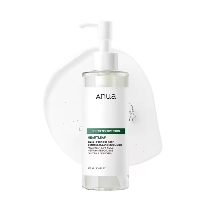 ANUA Heartleaf Pore Cleansing Oil MILD, Sensitive Skin Face Wash, Oil Cleanser for Face, Makeup Blackhead Remover, Korean Skin Care, Non-Comedogenic, Fragrance Free 6.76 fl oz(200ml) - 1