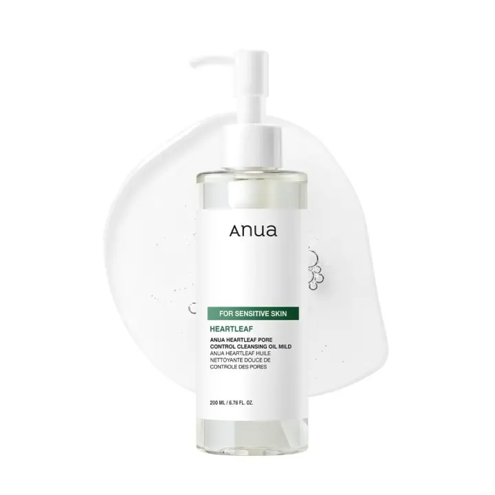 ANUA Heartleaf Pore Cleansing Oil MILD, Sensitive Skin Face Wash, Oil Cleanser for Face, Makeup Blackhead Remover, Korean Skin Care, Non-Comedogenic, Fragrance Free 6.76 fl oz(200ml) - 1