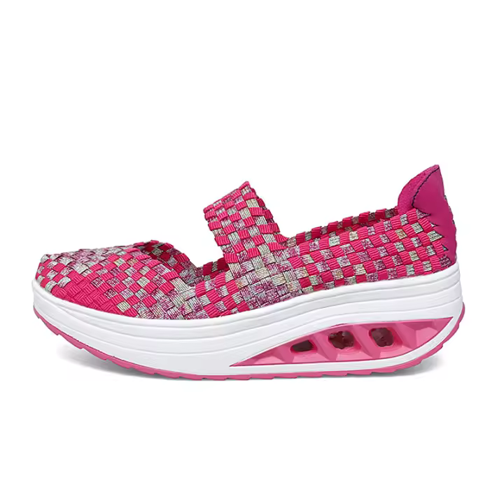 Correa deportiva de cuña transpirable para mujer, correa informal con plataforma, sin zapatos, a la moda 3 - 1