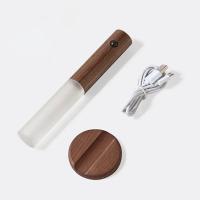 Luz LED de noche pequeña de inducción de cuerpo humano, carga USB, pasillo, armario, imitación de madera, arte - details 4