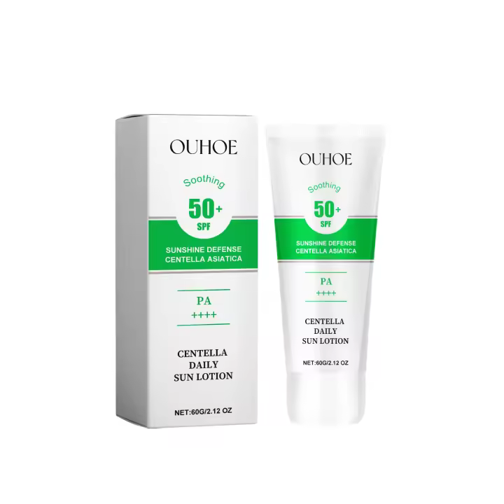 Centella asiática protector solar protección de verano hidratante transparente bloqueo de humedad crema protectora de aislamiento suave - 1