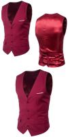 2019 nuevos hombres Slim Fit otoño chaleco de un solo pecho estilo coreano ropa Casual bolsillo falso para una silueta más delgada - details 27