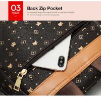 FOXER Mochila de viaje retro para mujer con firma de moda - details 5