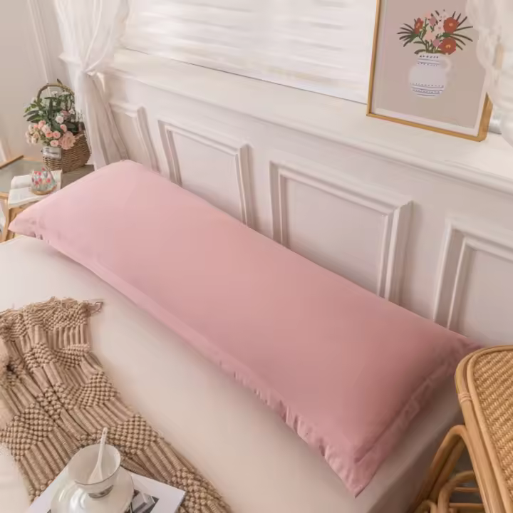 Funda de almohada duradera de una pieza para parejas, funda de almohada extendida agradable a la piel, lavable, de gran tamaño, para cama King Size - 1