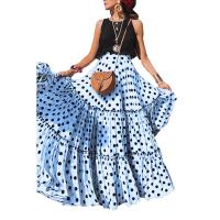 Falda estilo corrida de toros, lunares, vestido largo multicapa, suelto y con dobladillo grande - details 4