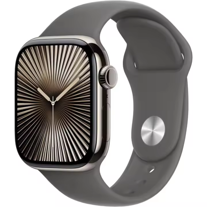 Apple Watch Series 10 GPS Celular 42 mm CA Titanio natural y correa deportiva gris piedra-S/M - 1