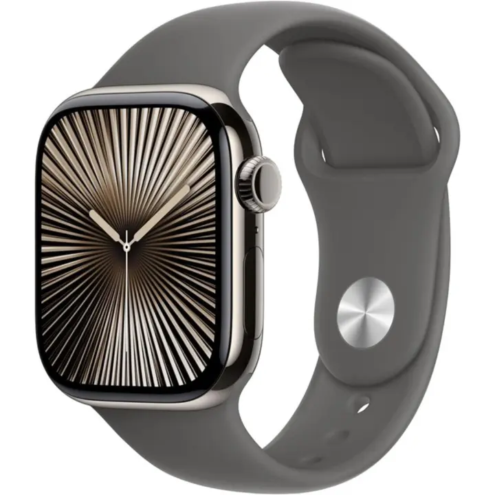 Apple Watch Series 10 GPS Celular 42 mm CA Titanio natural y correa deportiva gris piedra-S/M - 1