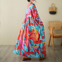Vestido Vintage de Algodón de Manga Larga Talla Grande, Elegante y Suelto para Mujeres - details 58