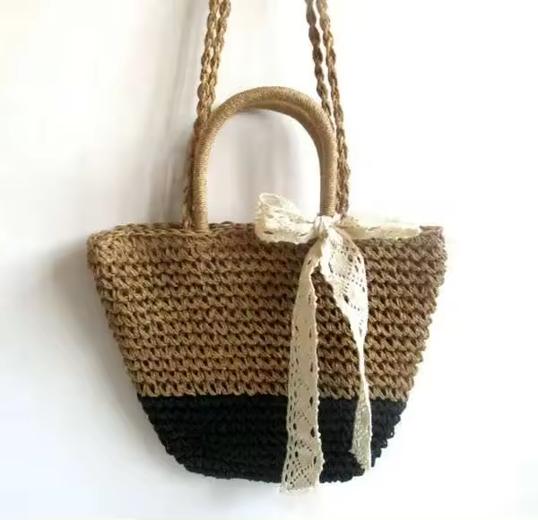 Artículos de venta caliente de verano, bandoleras de hombro personalizadas portátiles para exteriores, bandoleras de mano para playa, bolsos de hombro para mujer - 1