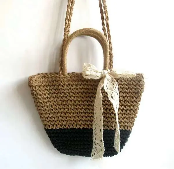 Artículos de venta caliente de verano, bandoleras de hombro personalizadas portátiles para exteriores, bandoleras de mano para playa, bolsos de hombro para mujer - 1
