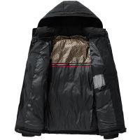 Chaqueta Parka de Invierno Desmontable Cálida, Gruesa, A Prueba de Viento para Hombres Moda Casual - details 5