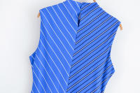 Ropa de mujer europea y americana, vestido largo a rayas de cuello alto semi temperamento de moda - details 10