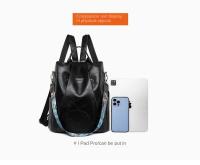 Mochila de Cuero Suave Casual para Mujeres Impermeable, Resistente al Desgaste, Antirrobo con Patrones de Parche Bolsa de Hombro Grande con Lining de Dacron - details 26