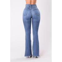 Vaqueros acampanados de cintura alta para mujer, pantalones vaqueros ajustados en negro - details 9