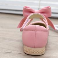 Zapatos de boda para niños Zapatos planos de cuero dorado, rosa y blanco con lazos para niñas, tallas 26-36 CSH791 - details 10