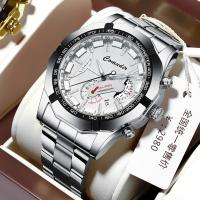 Hombre calendario a prueba de agua brillante reloj no mecánico con esfera grande - details 5