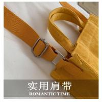 Bolso de lona de pana bolso de mensajero de hombro para mujer versión coreana pequeño bolso cuadrado - details 20